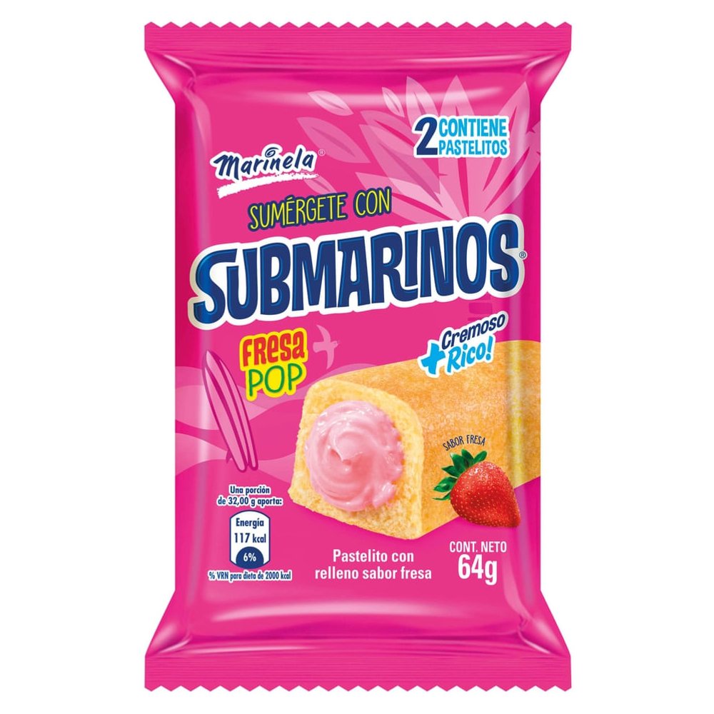 SUBMARINOS FRESA MARISELA 64g