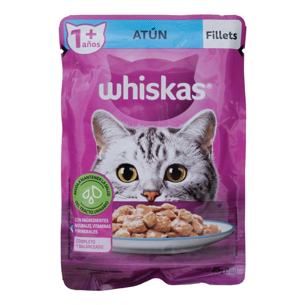 WHISKAS ATUN EN FILETES ADULTO 85g