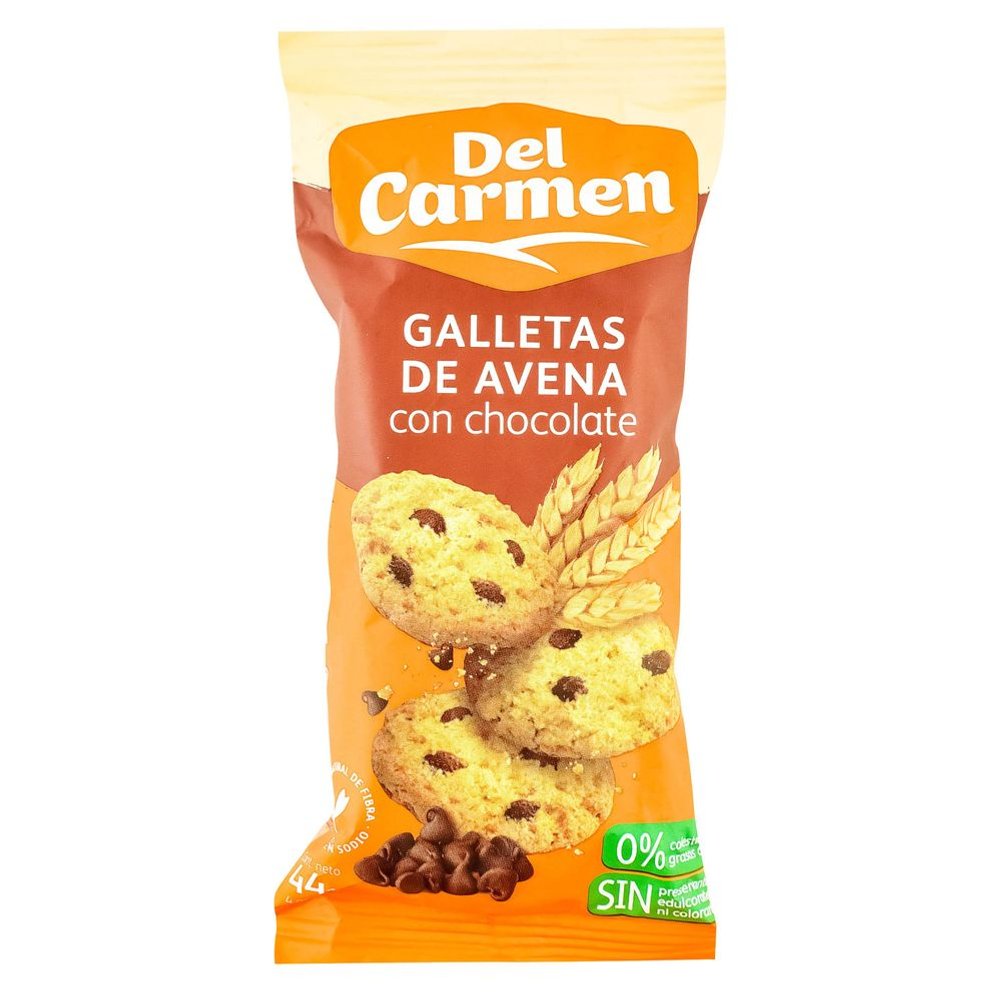 Galleta Avena Chocolate DelCarmen 44g