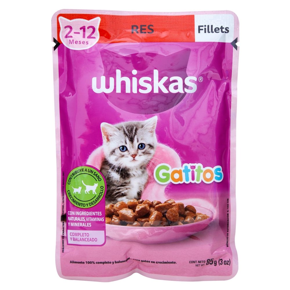 WHISKAS GATITOS RES FILETES
