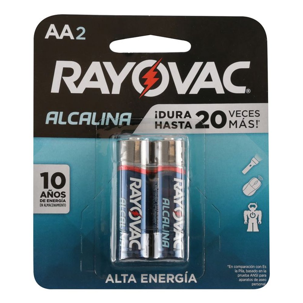 PILA RAYOVAC AA ALCALINA (2U)