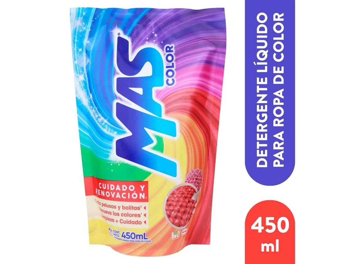 DETERGENTE LIQUIDO MÁS COLOR 450ml