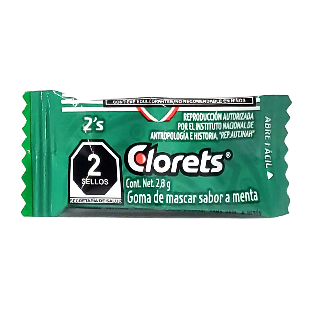 Chicle Clorets Menta Display Unidad