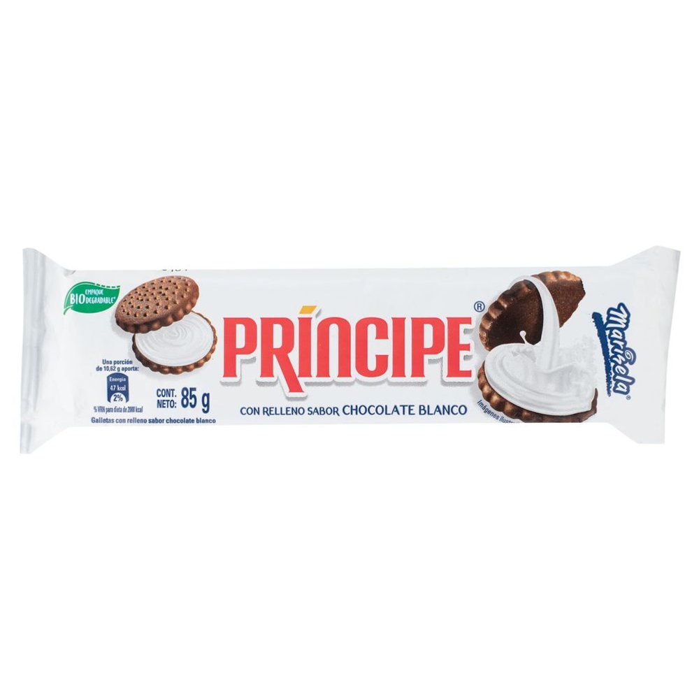 GALLETA PRINCIPE CHOCOLATE BLANCO 85g