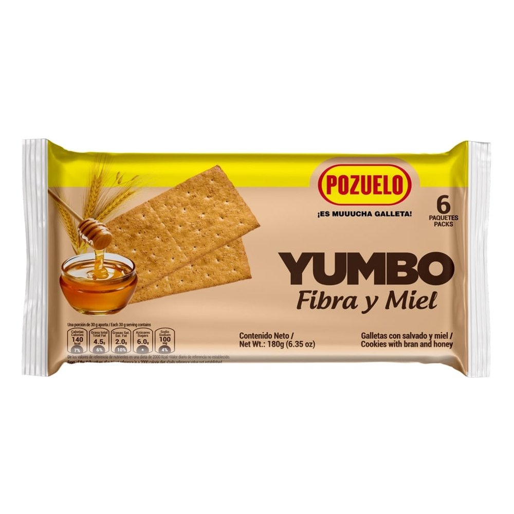 GALLETA YUMBO FIBRA Y MIEL Bs 6