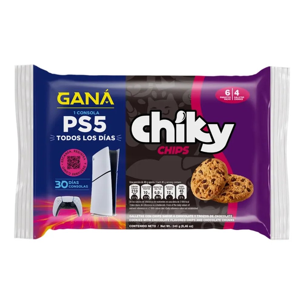 GALLETA CHIKY CHIPS 240g/6u