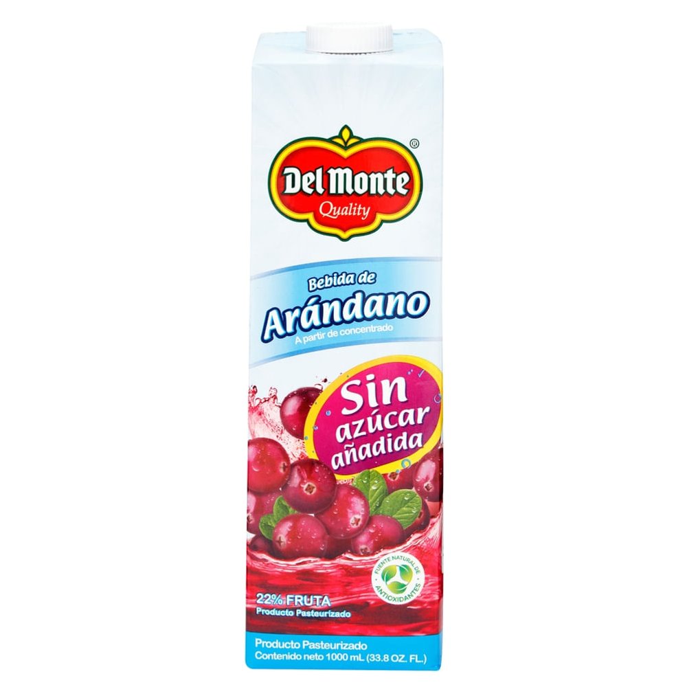 DEL MONTE BEB. DE ARANDANO SIN AZUCAR 1L
