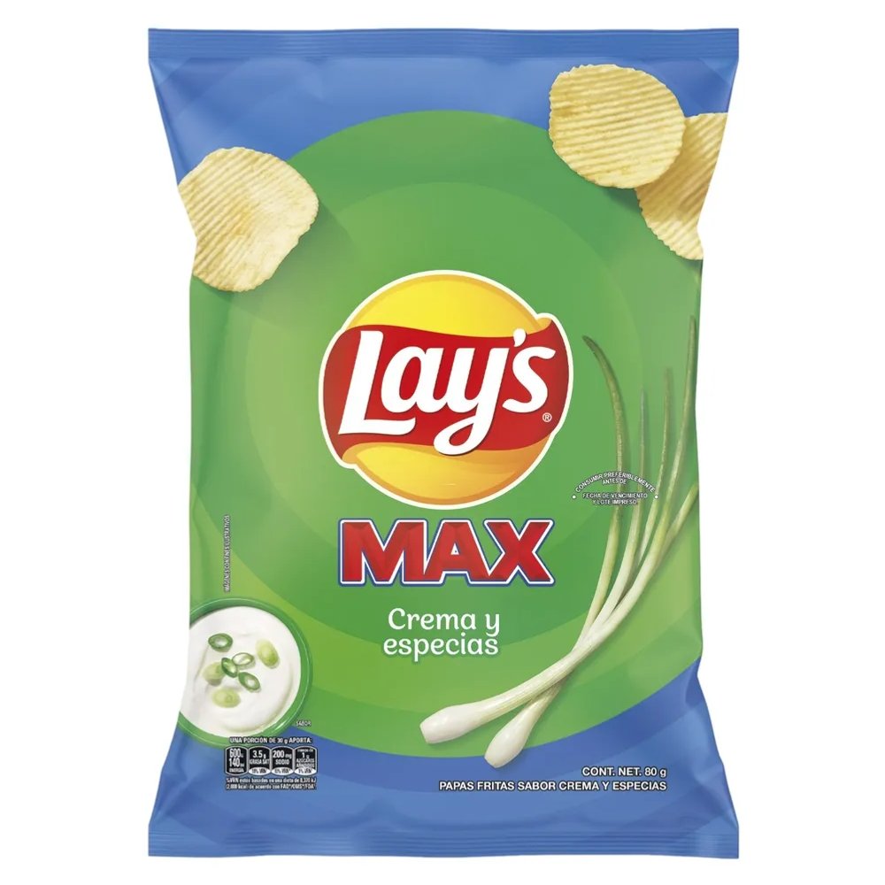LAYS CREMA Y ESPECIAS 80g