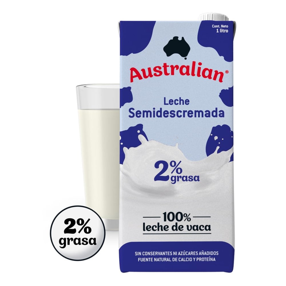 LECHE AUSTRALIAN SEMIDESCREMA 1LT UHT