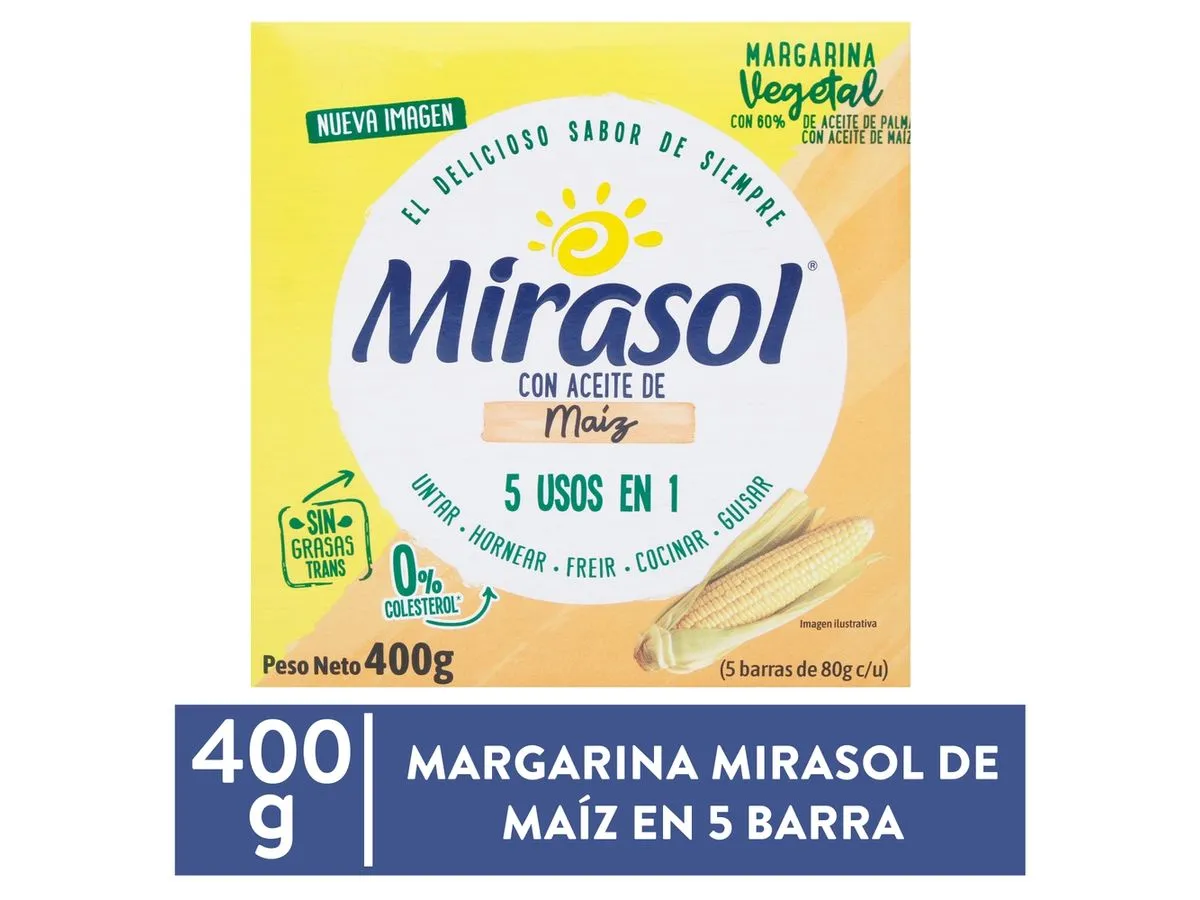 Margarina Mirasol 400gr (5U)