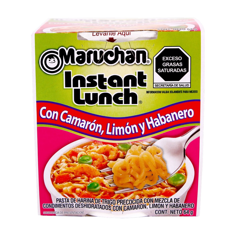 MARUCHAN CAMARÓN LIMÓN Y HABANERO 64g