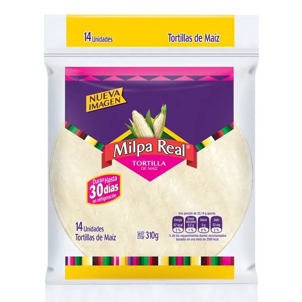 TORTILLA DE MAIZ MILPA REAL 310g