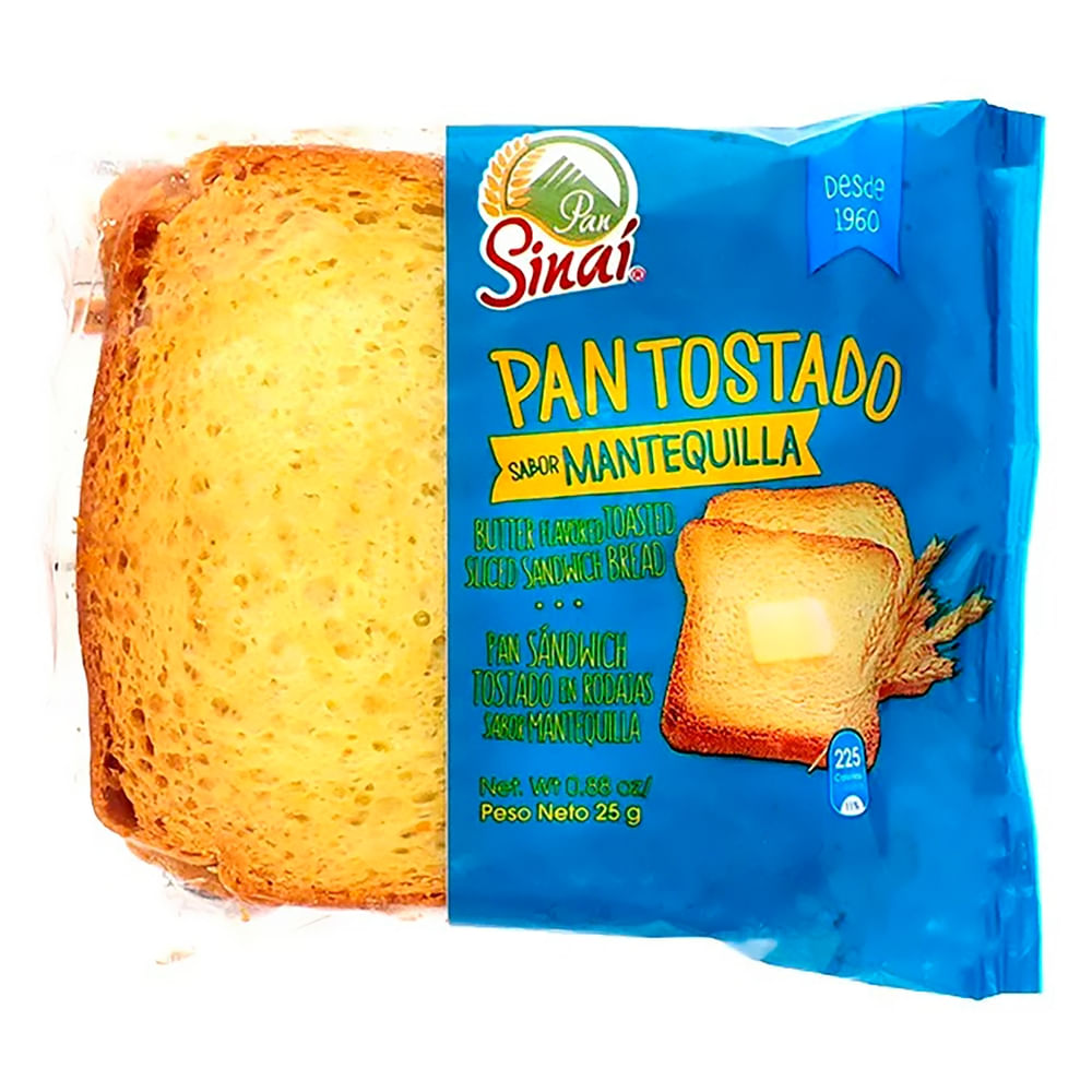 Pan Tostado Mantequilla 25g