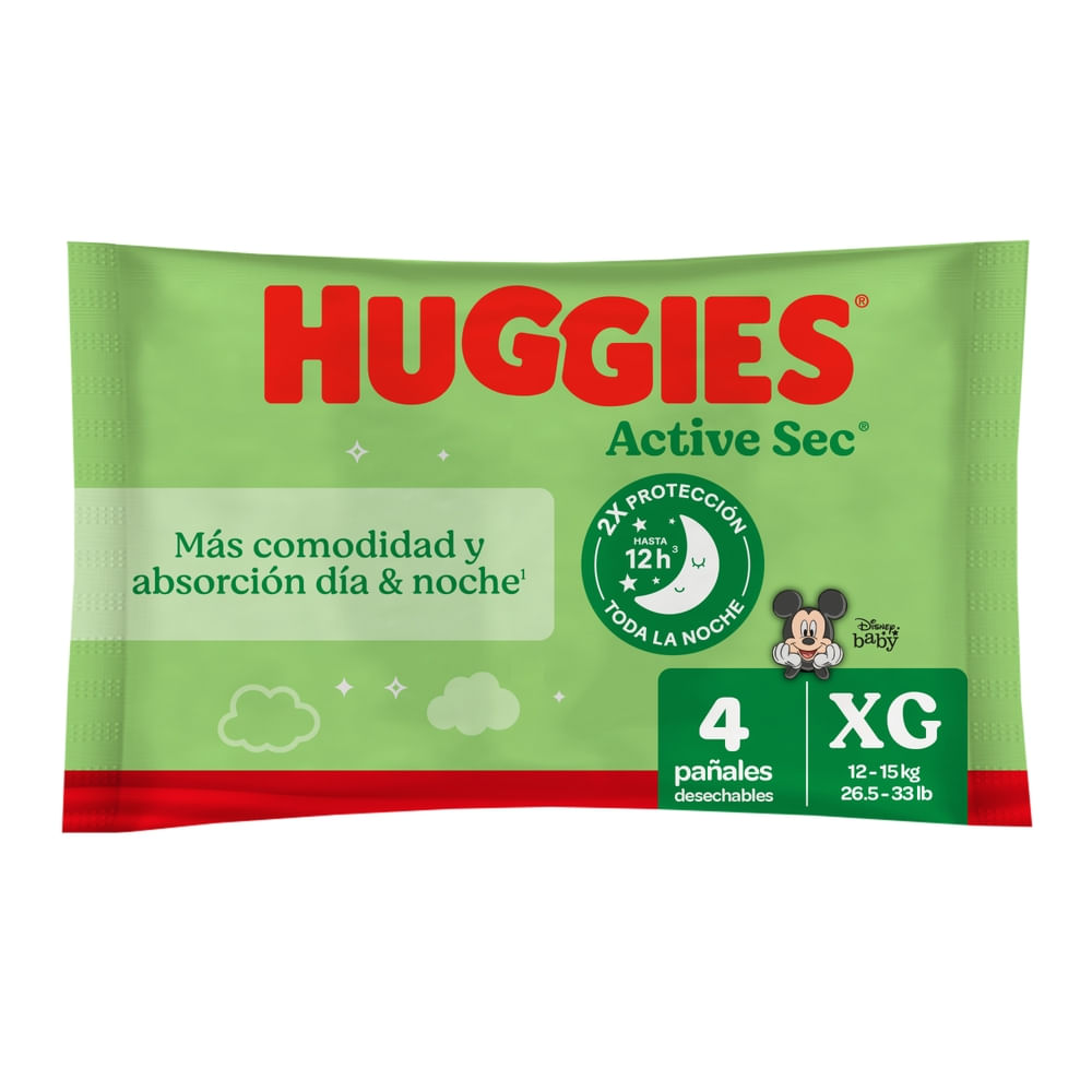 PAÑAL HUGGIES ACTSEC XG 1x4