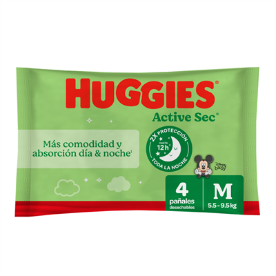 PAÑAL HUGGIES ACTSEC M 1x6
