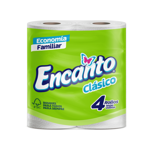 PAPEL HIGIÉNICO ENCANTO CLÁSICO PAQ/4R