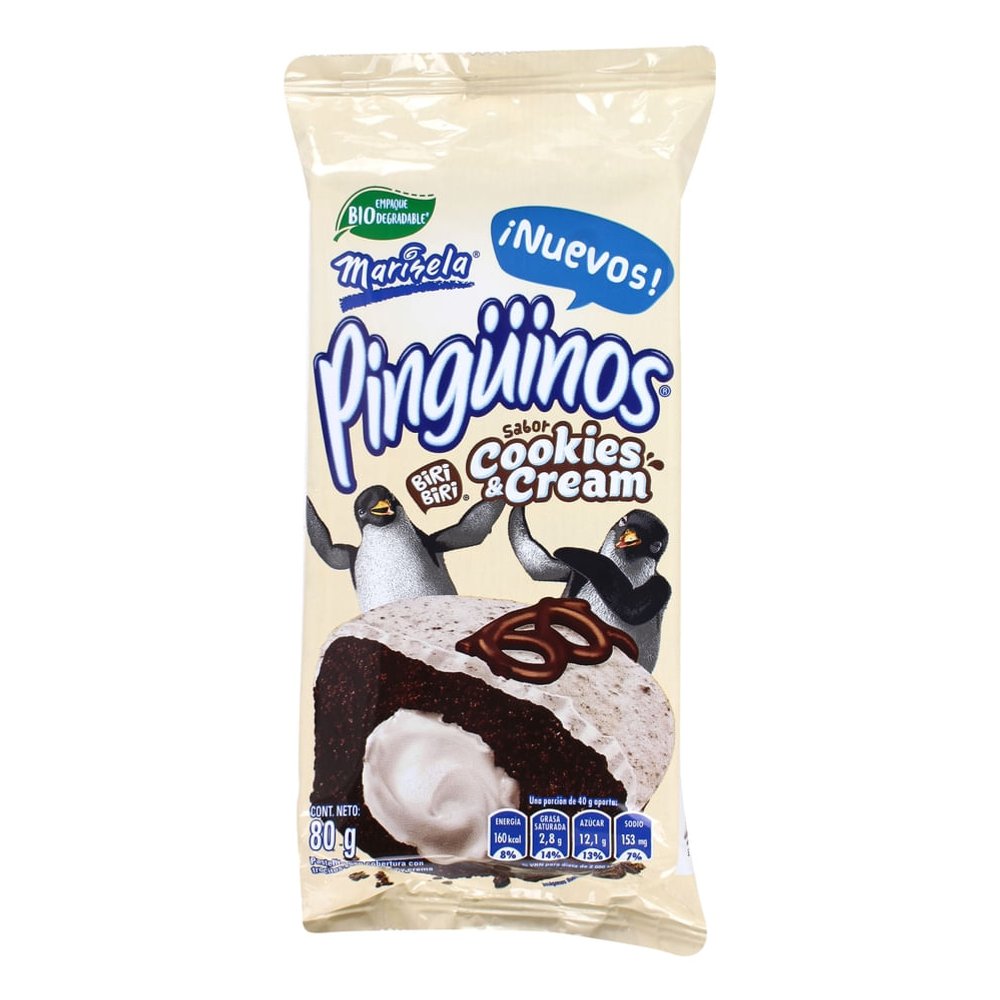 PINGUINOS COOKIES CREAM MARISELA 80g