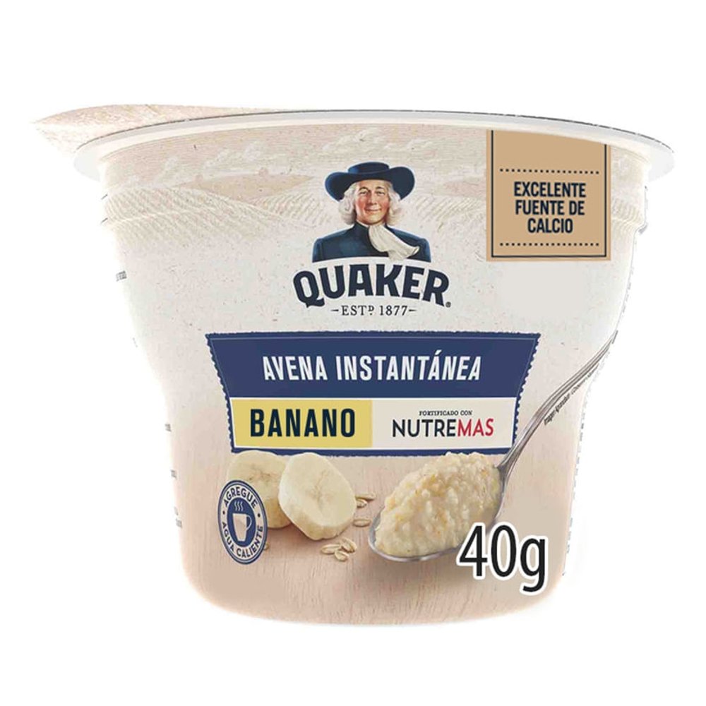 AVENA INSTANTANEA BANANO CUPS QUAKER 40g
